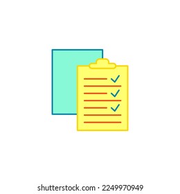 Tarea, icono de color, ilustración vectorial
