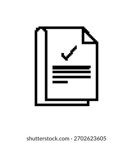 Vorgang abgeschlossen, Genehmigungsvertragsdokument in Pixelgrafik-Gliederung anzeigen