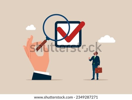 Task completed. Agreement to deliver, leadership skill or trust on work responsibility. Flat vector illustration.