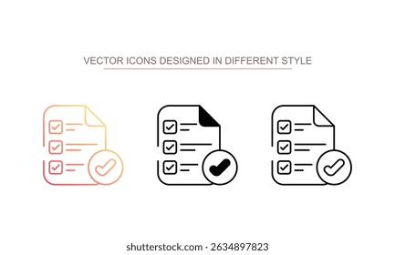 Tarefa concluída ícone design com branco plano de fundo stock ilustração