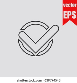 Task completed icon infographic isolated in flat style.Vector illustration.