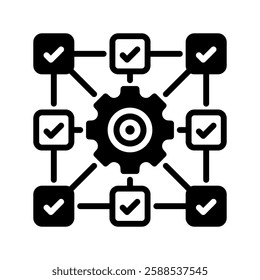 Task Completion line icon. Universal creative premium symbol. Vector sign icon logo template. Vector illustration