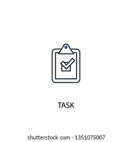 task concept line icon. Simple element illustration. task concept outline symbol design. Can be used for web and mobile UI/UX