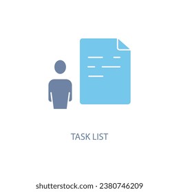 Task concept line icon. Simple element illustration. Task concept outline symbol design.