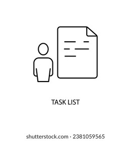 Task concept line icon. Simple element illustration. Task concept outline symbol design.