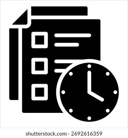 Elemento De Ícone De Prazo Final Da Tarefa Para Design