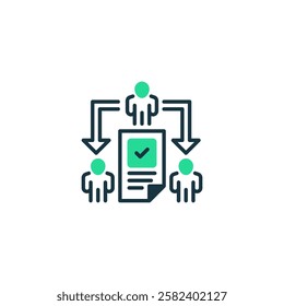 Task Delegation line icon. Universal creative premium symbol. Vector sign icon logo template. Vector illustration