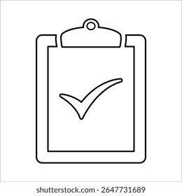 Task Done Icon, Line Vector graphics