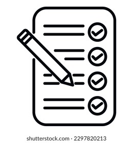 Task done icon outline vector. Event time. Board list