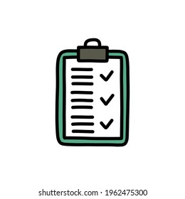 task doodle icon, vector illustration