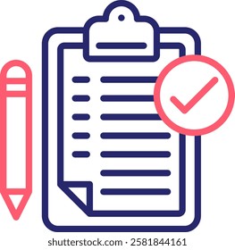 Task Icon Color Vector Illustration