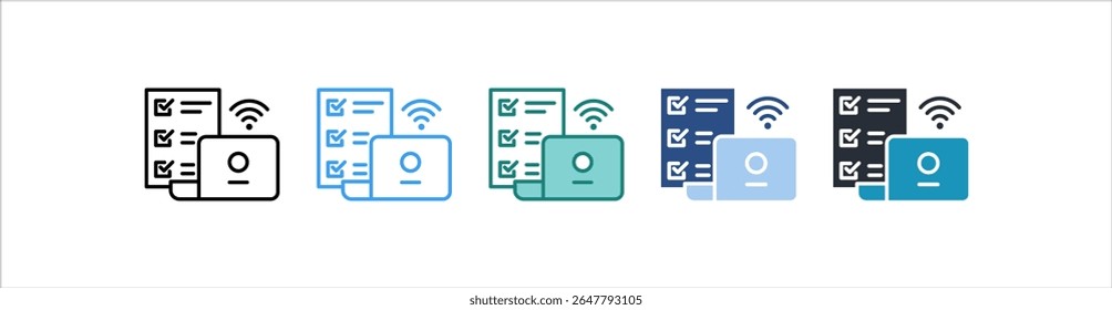 Task Icon In Different Style Vector