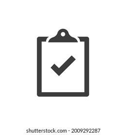 Task Icon Isolated on Black and White Vector Graphic