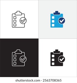 Task icon. Job icon. Icons compatible for checklist, work, document, file, assignment, appointment, to do, list, accounting, business and management.