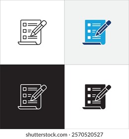 Task icon. Job icon. Icons compatible for checklist, work, document, file, assignment, appointment, to do, list, accounting, business and management.