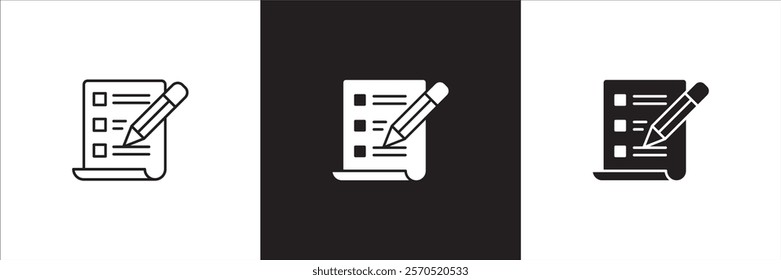 Task icon. Job icon. Icons compatible for checklist, work, document, file, assignment, appointment, to do, list, accounting, business and management.