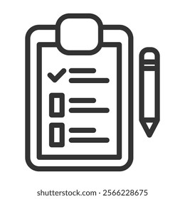 Task Icon Lineal Style Vector Illustration