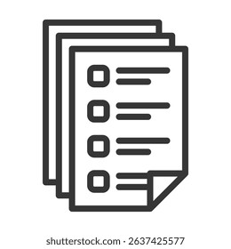 Task Icon Lineal Style Vector Illustration