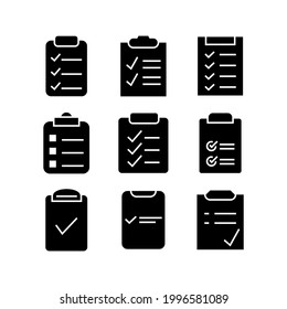 icono de tarea o logotipo símbolo de signo aislado ilustración vectorial - Colección de iconos vectoriales de estilo negro de alta calidad
