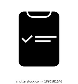 Tasksymbol oder Logo einzeln auf Zeichen, Vektorgrafik - hochwertige Vektorsymbole mit schwarzem Hintergrund
