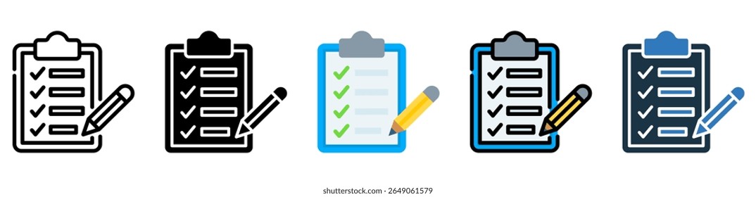 Task Icon Multiple Style Vector Illustration