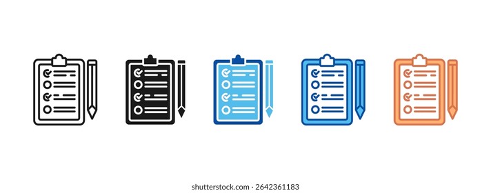 Task Icon Set Multiple Style Collection