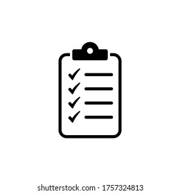 Task icon symbol. Clipboard, survey icon symbol illustration