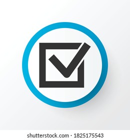 Task icon symbol. Premium quality isolated check element in trendy style.