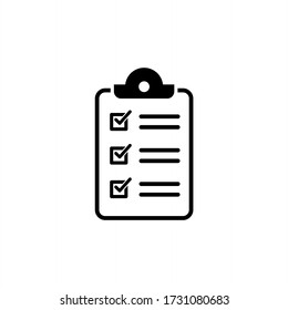 vector de símbolo de icono de tarea. Ilustración de diseño de icono del portapapeles