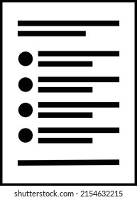 Task icon vector for business file data and documentation report in a glyph illustration