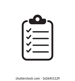 Task icon vector. Clipboard, list icon design illustration