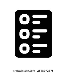 task icon. vector glyph icon for your website, mobile, presentation, and logo design.