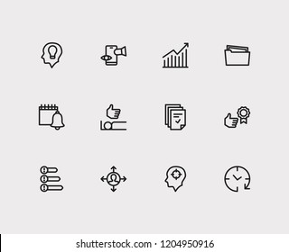 Task icons set. Reward yourself and task icons with group tasks, distractions and efficiency. Set of voting for web app logo UI design.