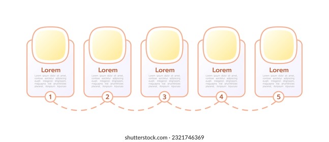 Task life cycle infographic chart design template. Abstract infochart with editable contour. 5 step sequence instructional graphics. Visual data presentation. Prompt Medium, Roboto Light fonts used