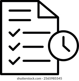 Task Line Vector Icon Design
