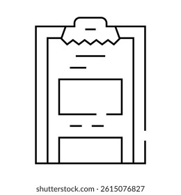 task list of call center line icon vector. task list of call center sign. isolated contour symbol black illustration