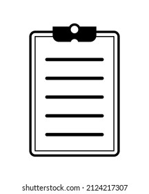 Lista de tareas. Portapapeles con el conjunto de iconos de lista de verificación. Estilo plano. Aislado sobre fondo blanco. Ilustración.