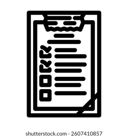 task list clipboard hybrid work line icon vector. task list clipboard hybrid work sign. isolated contour symbol black illustration