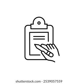 task list clipboard thin outline icon vector design good for web or mobile app