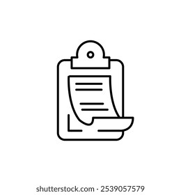 task list clipboard thin outline icon vector design good for web or mobile app