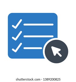 task list cursor glyph double color icon