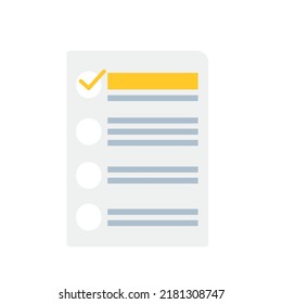 Task list and deadlines. Effective planning, Clipboard, Single flat color icon. Vector illustration.