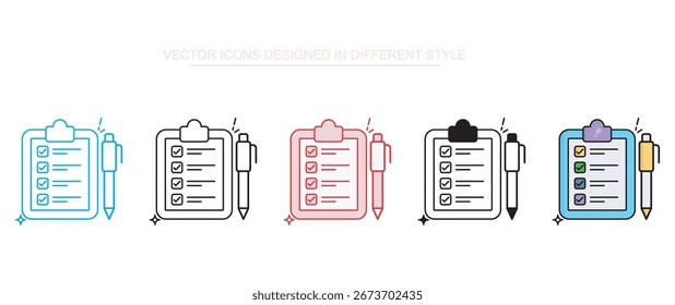 Design do ícone Lista de tarefas com ilustração de estoque de fundo branco