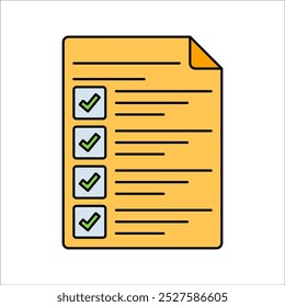 Task List Icon Illustration Flat Design Style