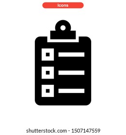task list icon isolated sign symbol vector illustration - high quality black style vector icons
