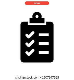 task list icon isolated sign symbol vector illustration - high quality black style vector icons
