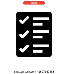 task list icon isolated sign symbol vector illustration - high quality black style vector icons
