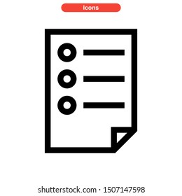 task list icon isolated sign symbol vector illustration - high quality black style vector icons
