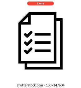 task list icon isolated sign symbol vector illustration - high quality black style vector icons
