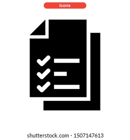 task list icon isolated sign symbol vector illustration - high quality black style vector icons
